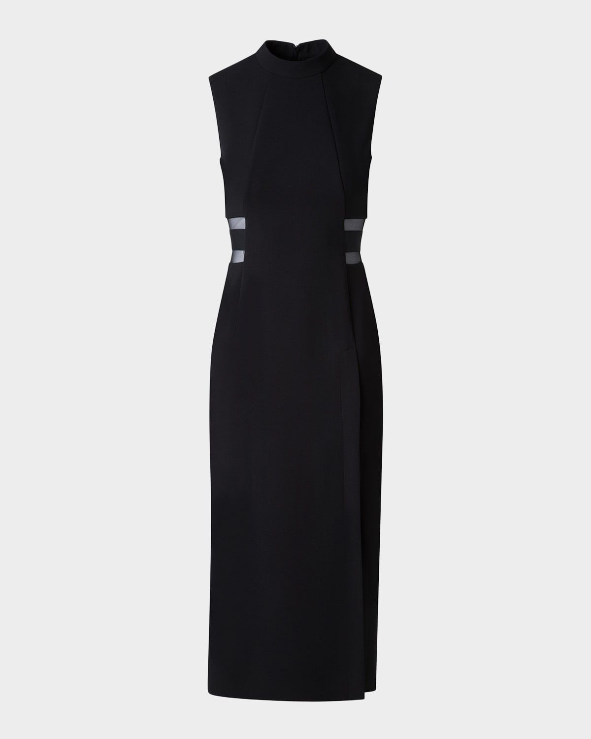 Double-Face Illusion Midi Sheath Dress