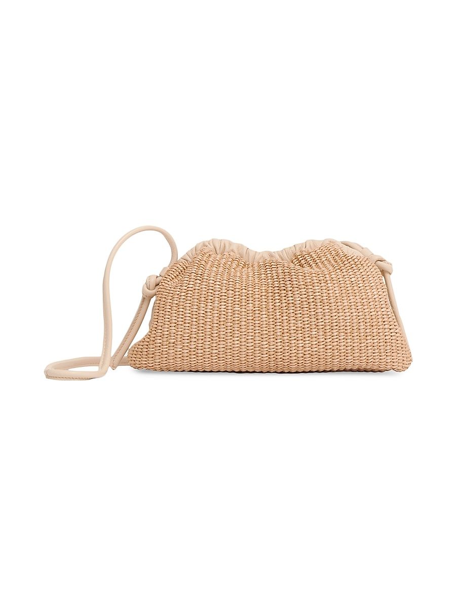 Women's Mini Cloud Raffia & Leather Clutch - Natural Jasmine