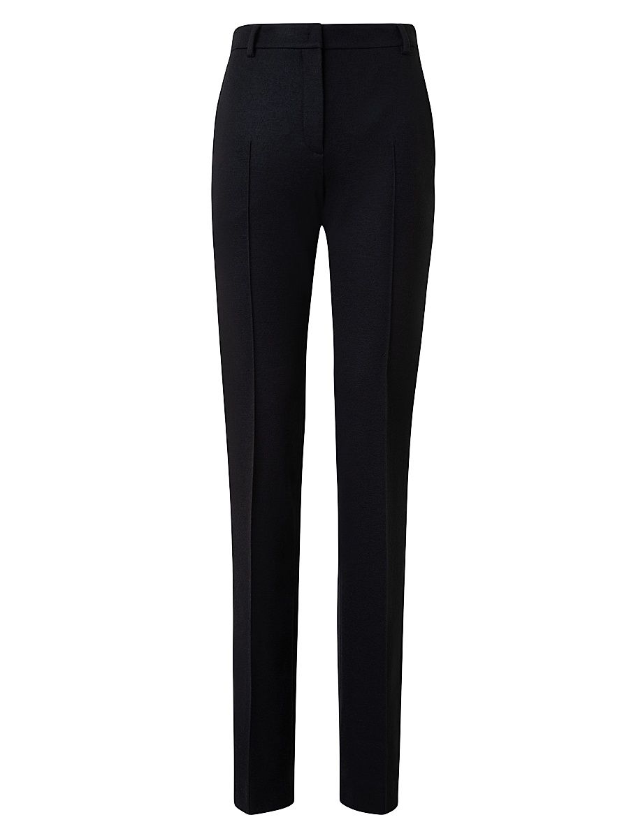 Women's Mikko Wool Jersey Slim Pants - Black - Size 16