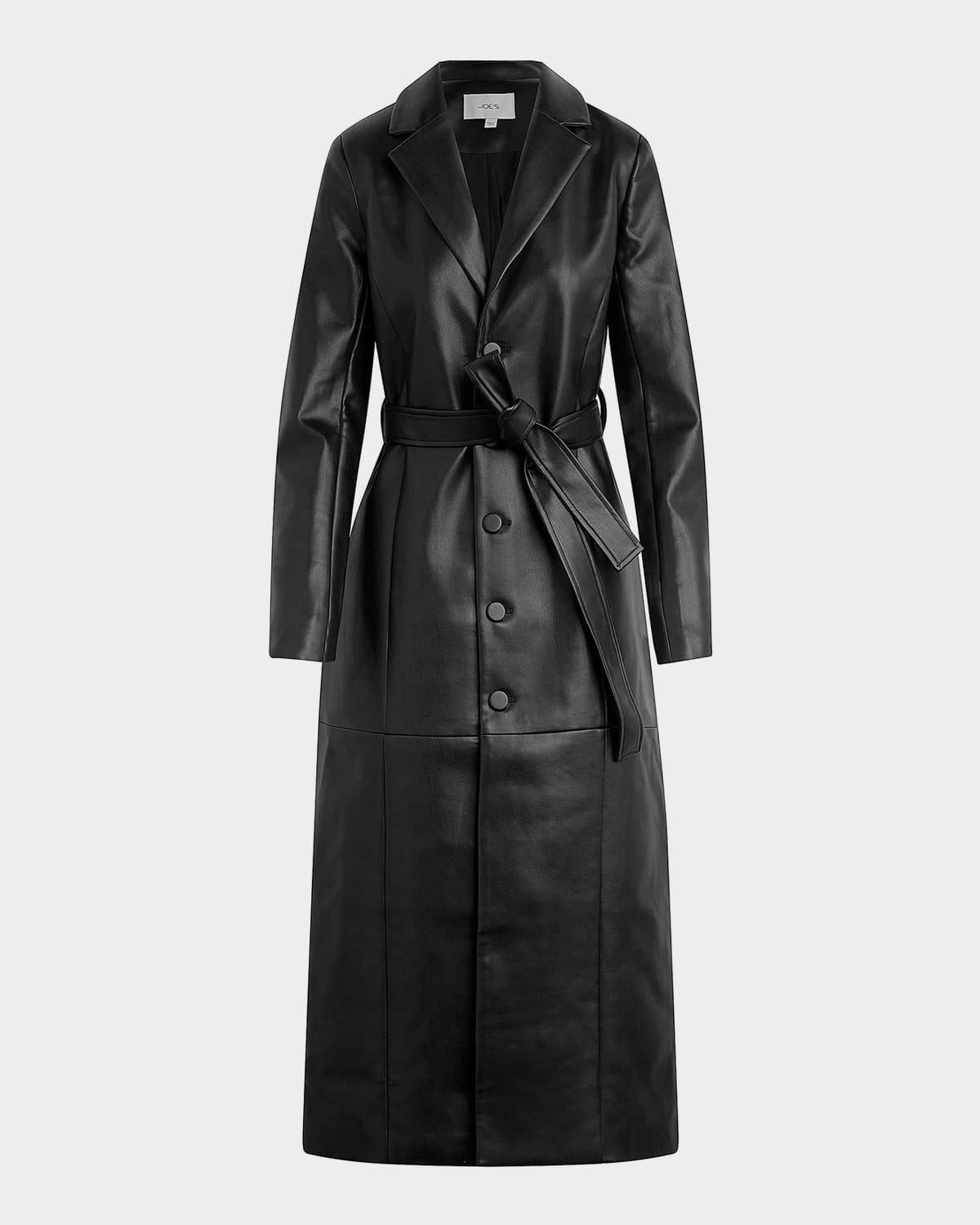The Vegan Leather Long Coat
