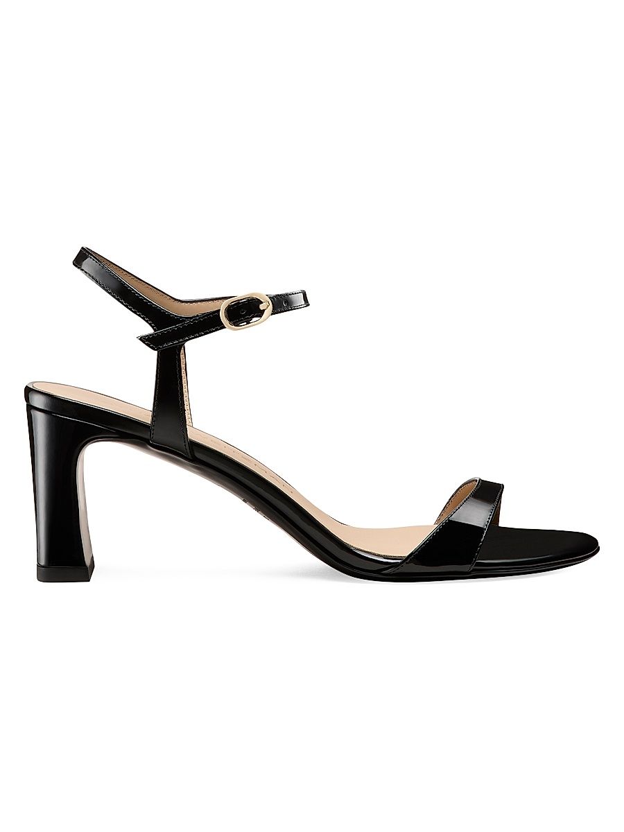 Women's Babette 60MM Patent Leather Sandals - Black - Size 8
