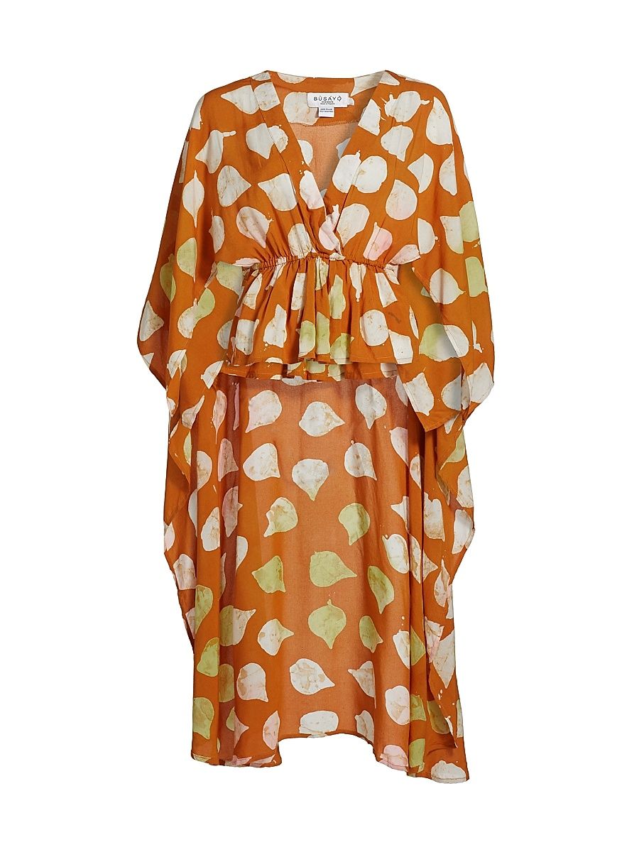 Women's Temidayo Printed Cape Top - Orange - Size Medium