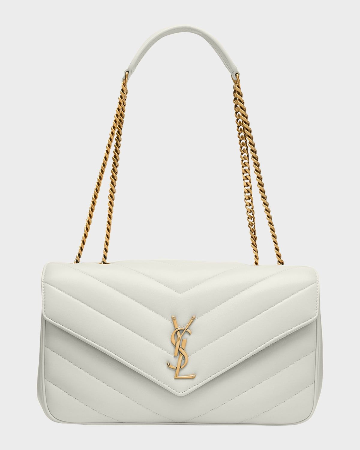 Loulou Medium YSL Chain Shoulder Bag in Quilted Leather