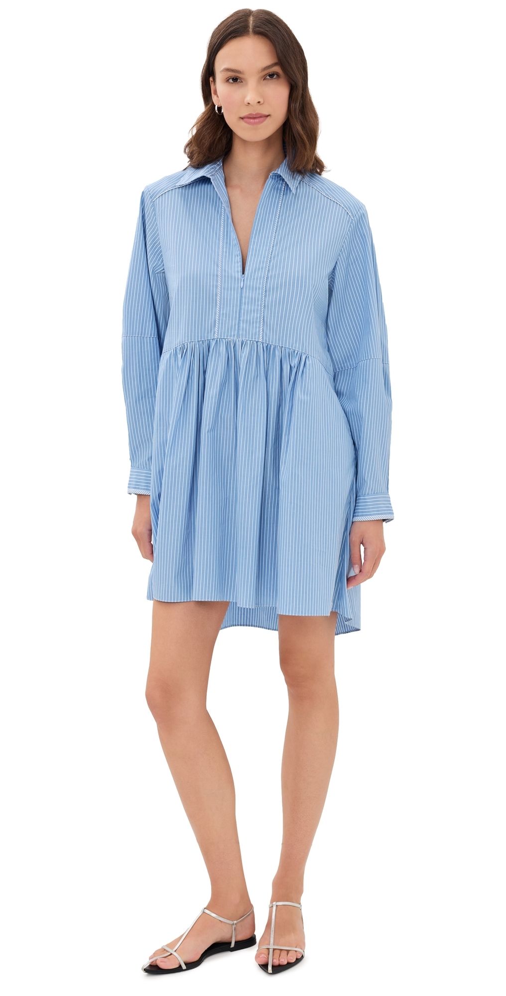 AKNVAS Kate Poplin Dress Blue / White XS