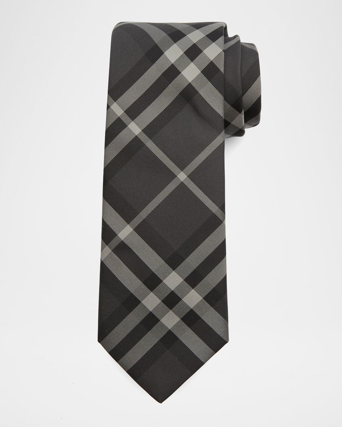 Men & apos;s Manston Charcoal Check Tie