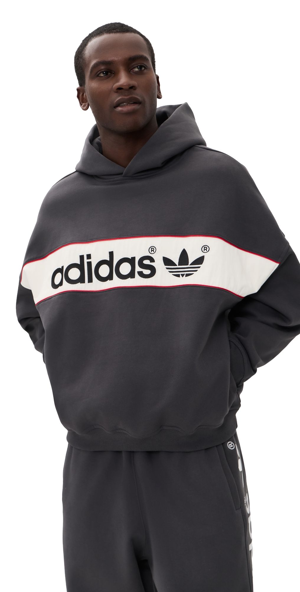 adidas Blocked Signature Hoodie Utility Black XS