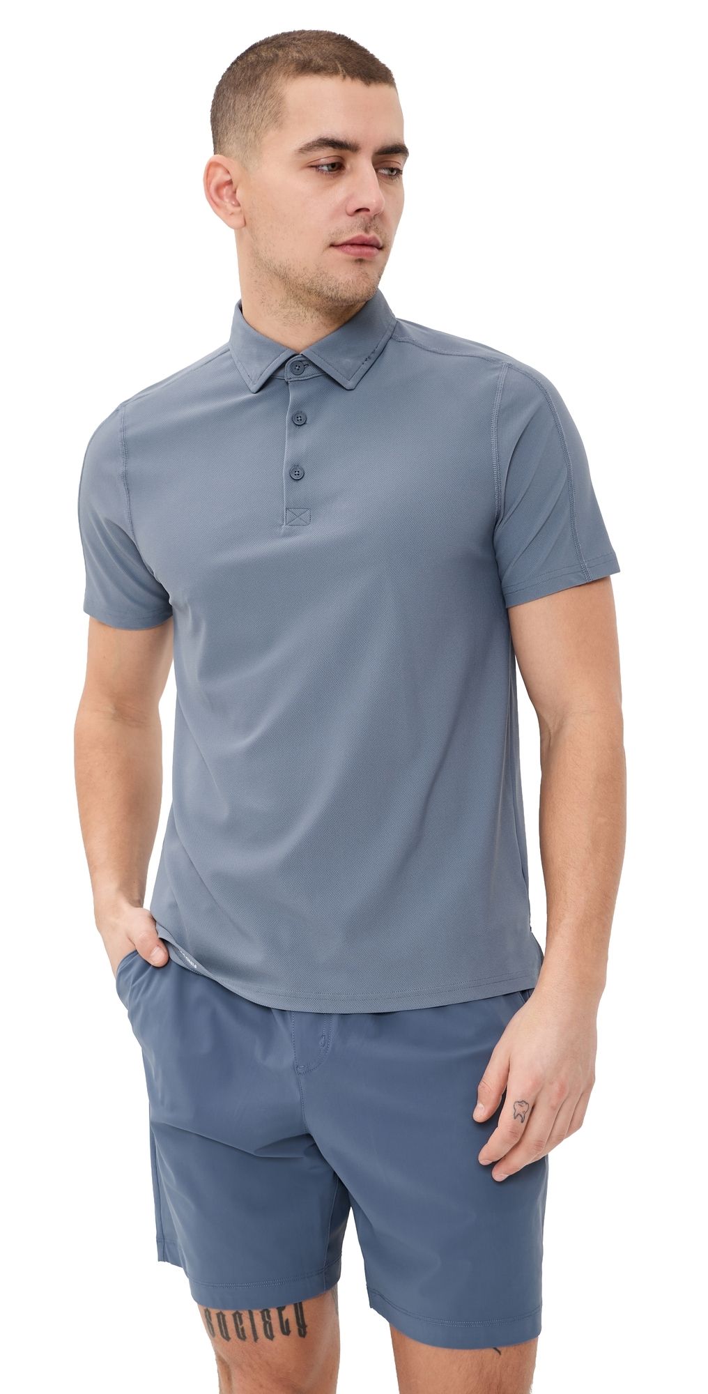 Rhone Regatta Pique Polo Top Shale Blue XL