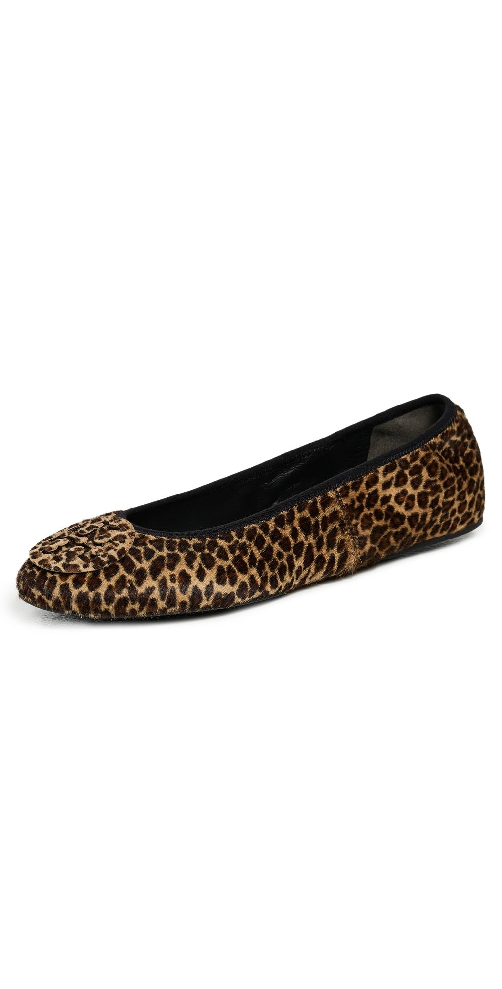 Tory Burch Reva Travel Ballet Flats Leopard Multi 9