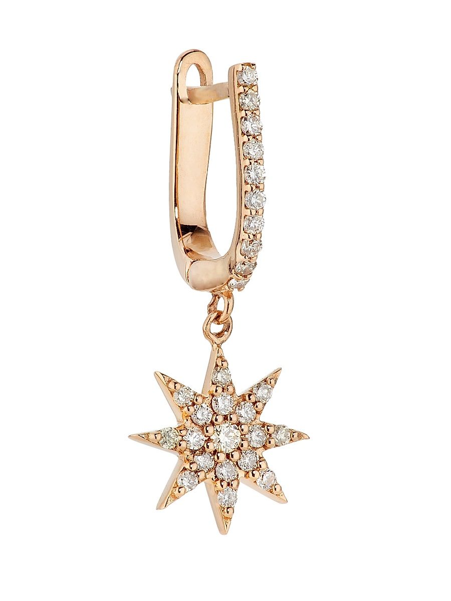 Women's Star Light Venus 14K Rose Gold & 0.23 TCW Diamond Single Drop Earring - Rose Gold