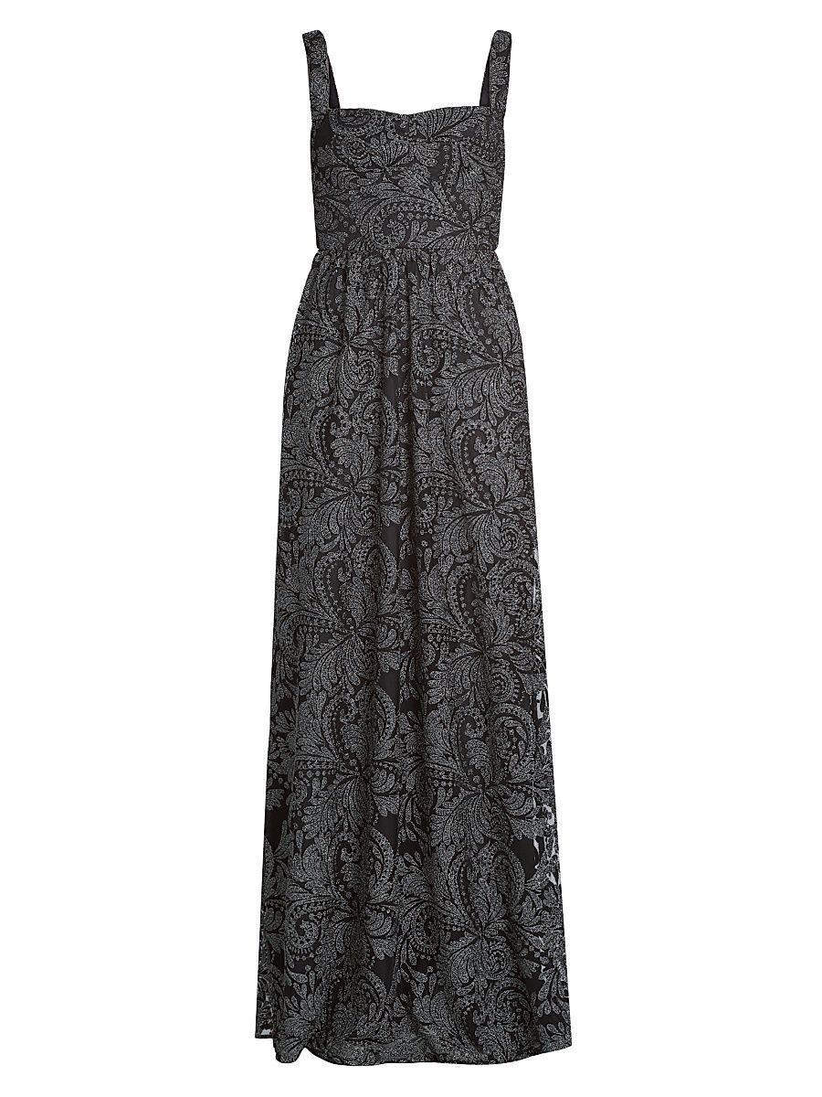 Women's Rachel Paisley Tulle Maxi Dress - Stardust - Size 8