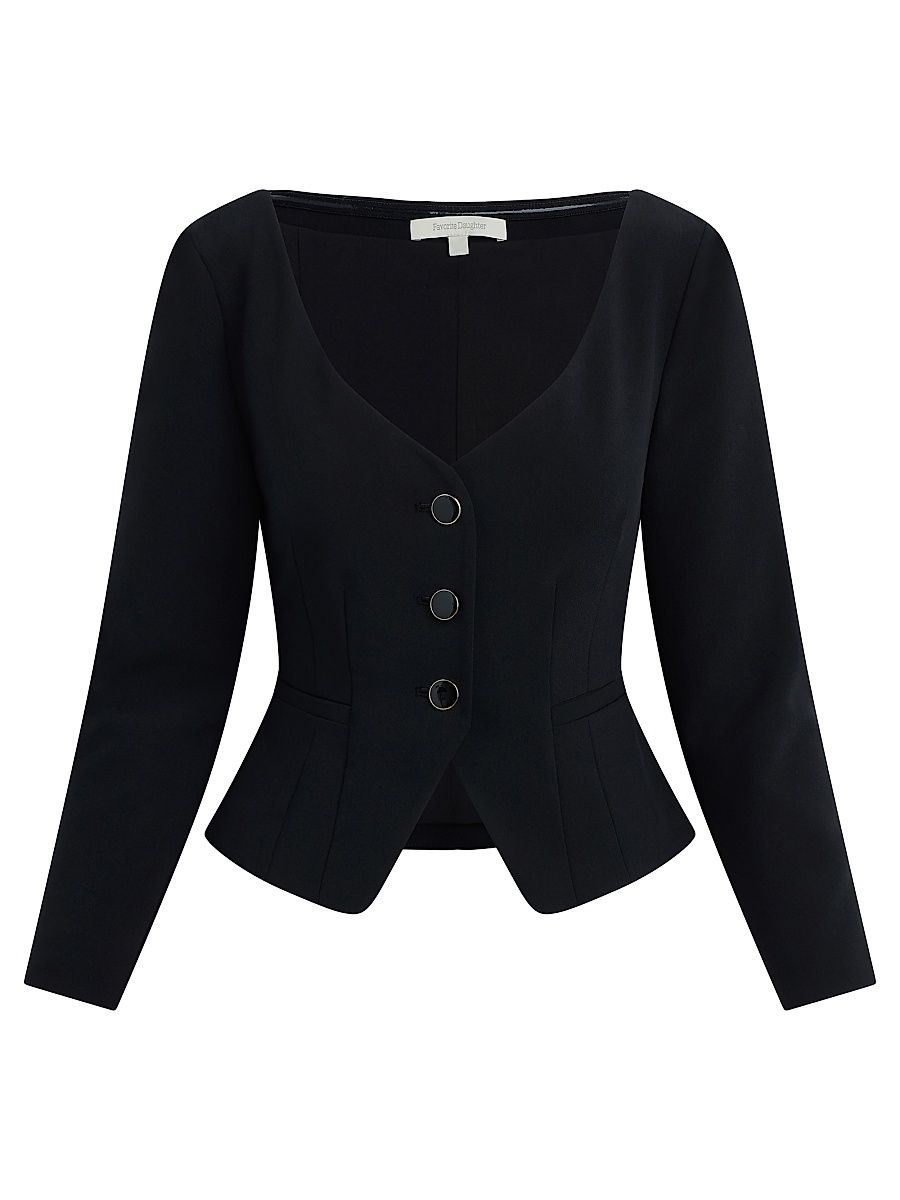 Women's The Reveal Tailored Peplum Blazer - Black - Size 12
