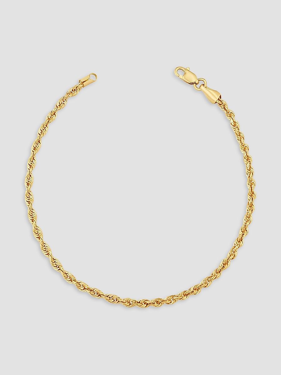Women's 14K Yellow Gold Roman Rope Bold Bracelet - Gold - Size 7.5