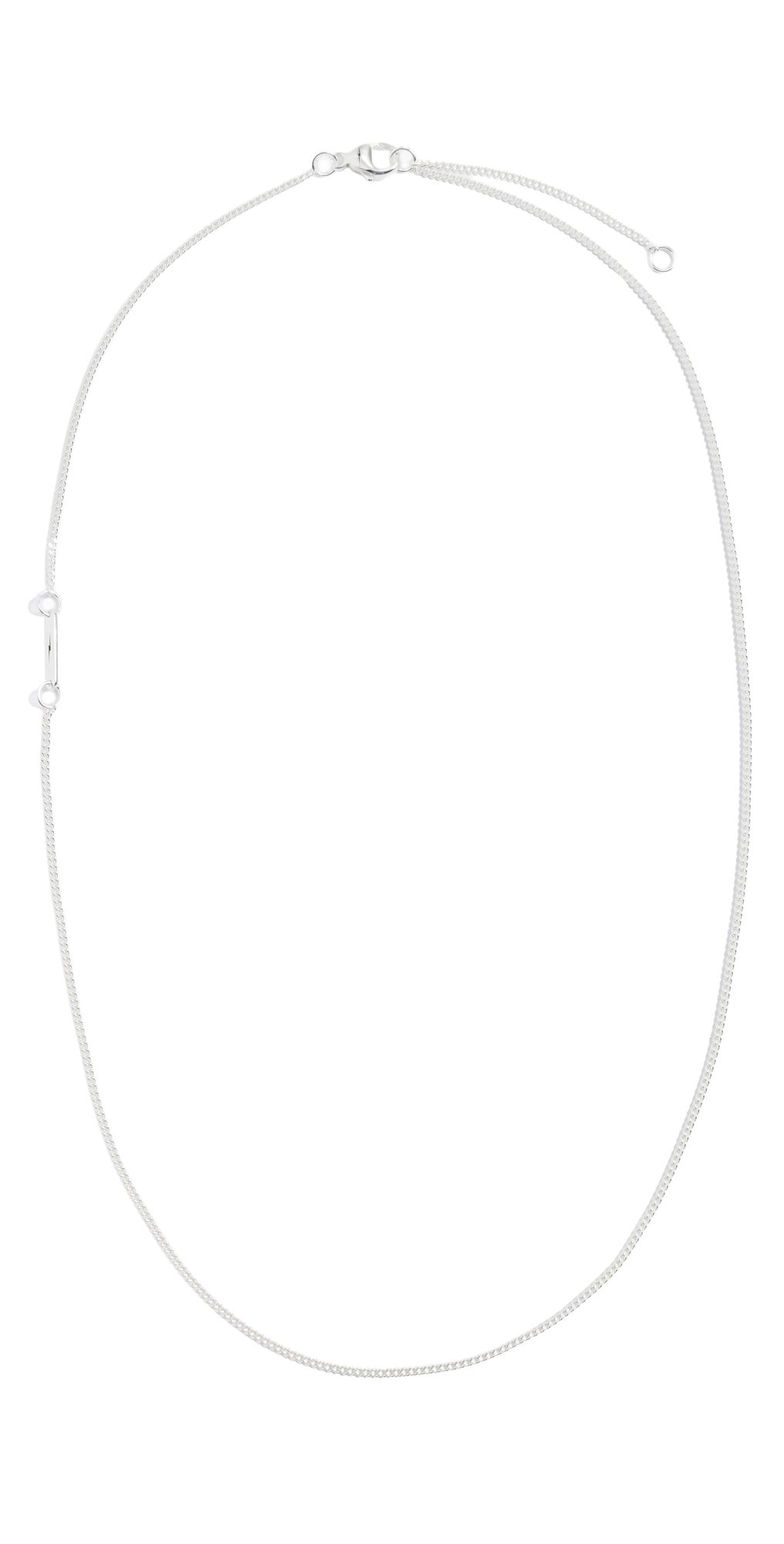 Shinola Sterling Silver Simple Curb Chain Necklace Sterling Silver One Size