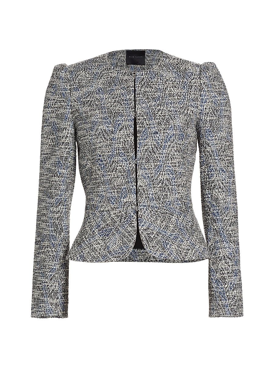 Women's The Charise Tweed Peplum Jacket - Palma Multi Tweed - Size 6