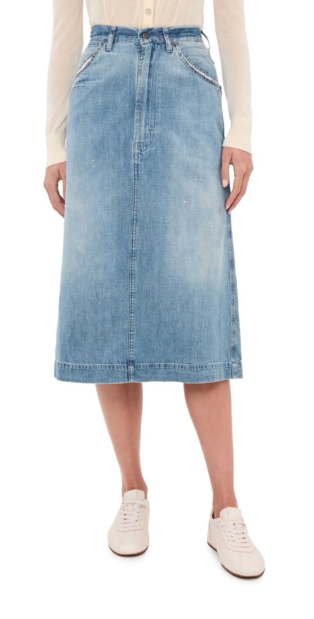 Maison Margiela Denim Midi Skirt Carbon/Black 44