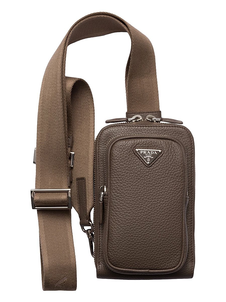 Men's Leather Smartphone Case - Grey