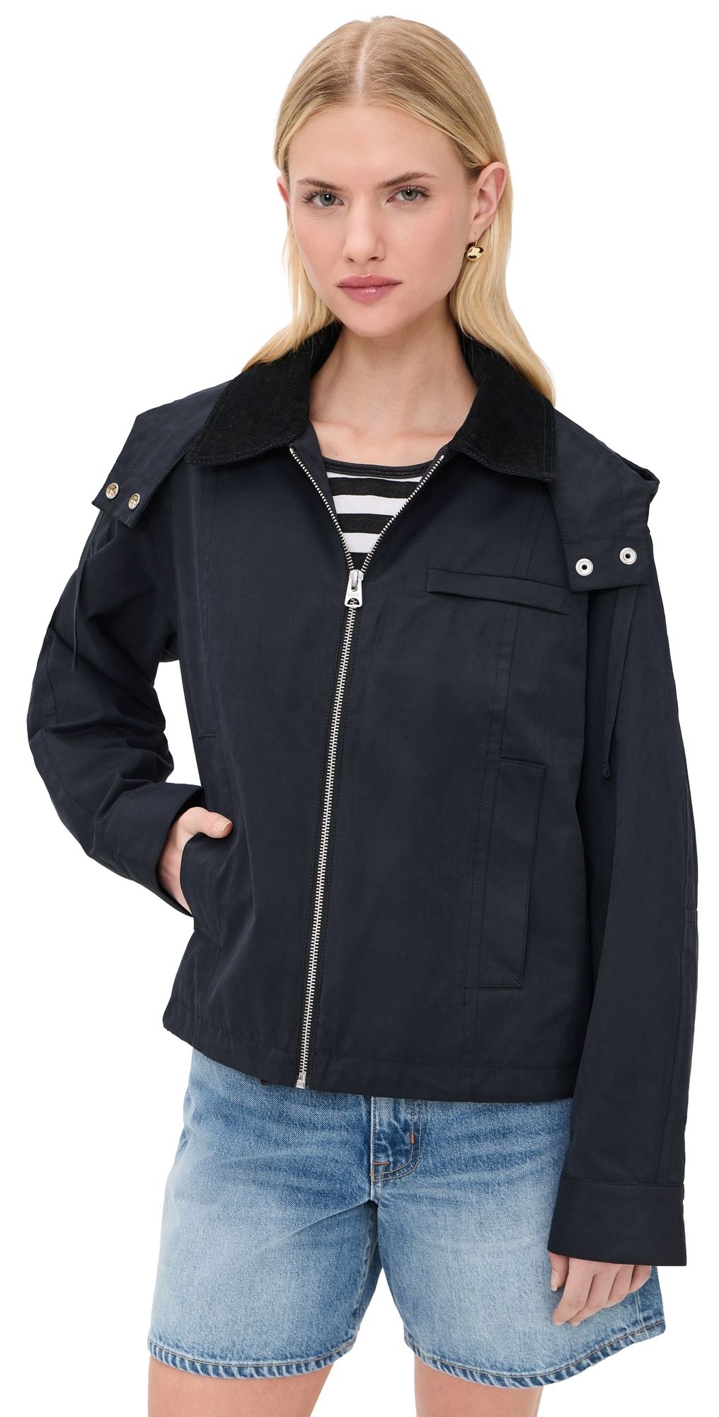 Alex Mill Kenzie Zip Jacket Black XL