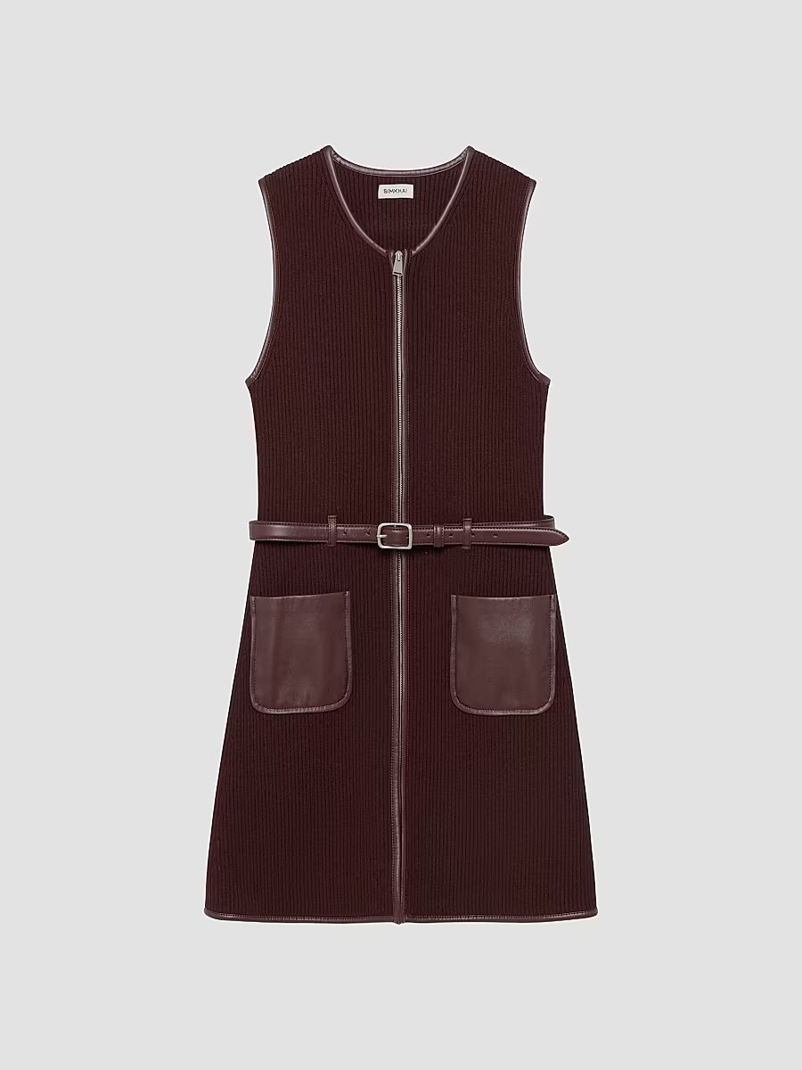 Women's Viretta Rib-Knit Mini Dress - Fig - Size XS