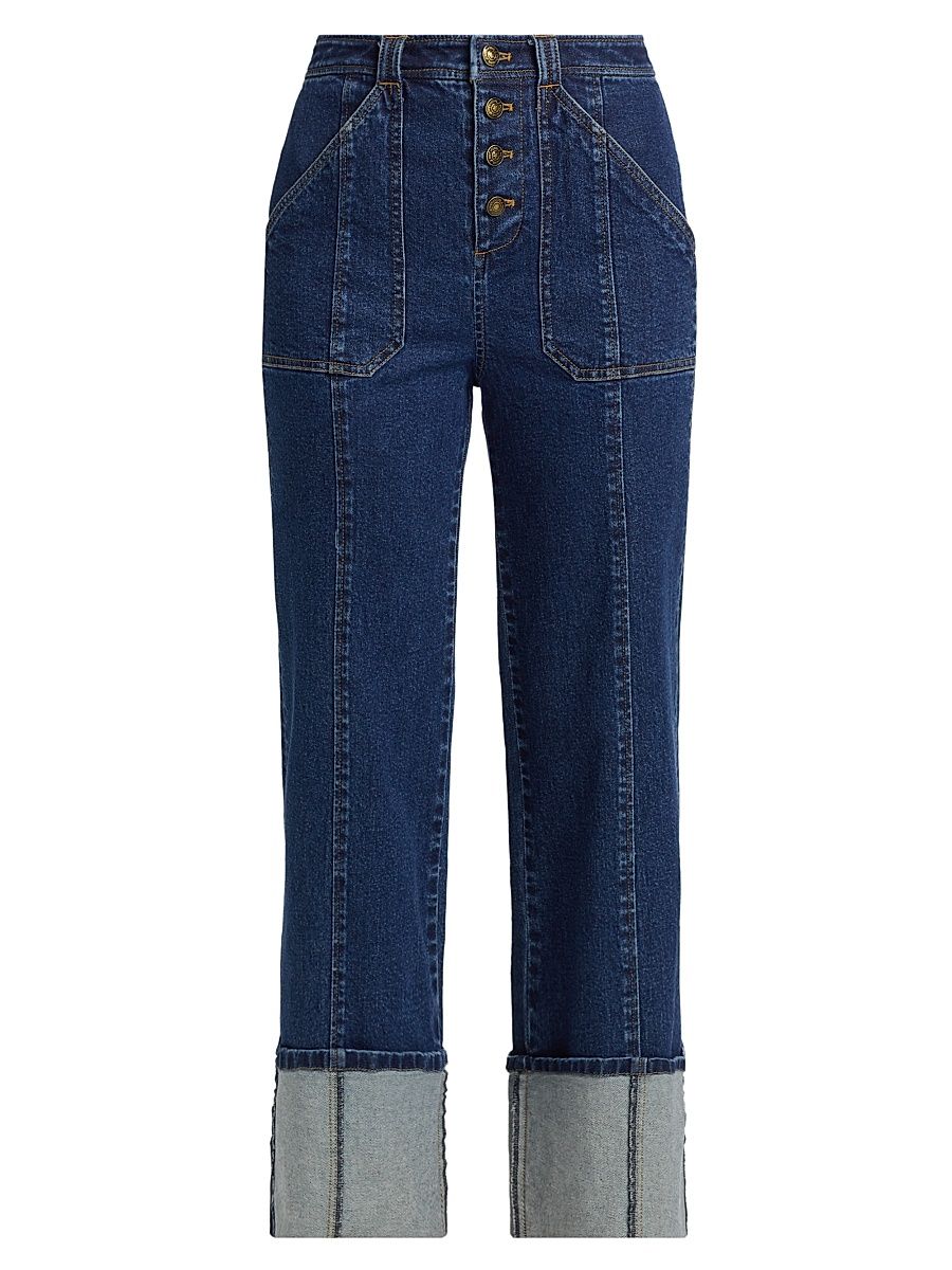 Women's Benji Cuffed Flare Jeans - Ocean - Size 14