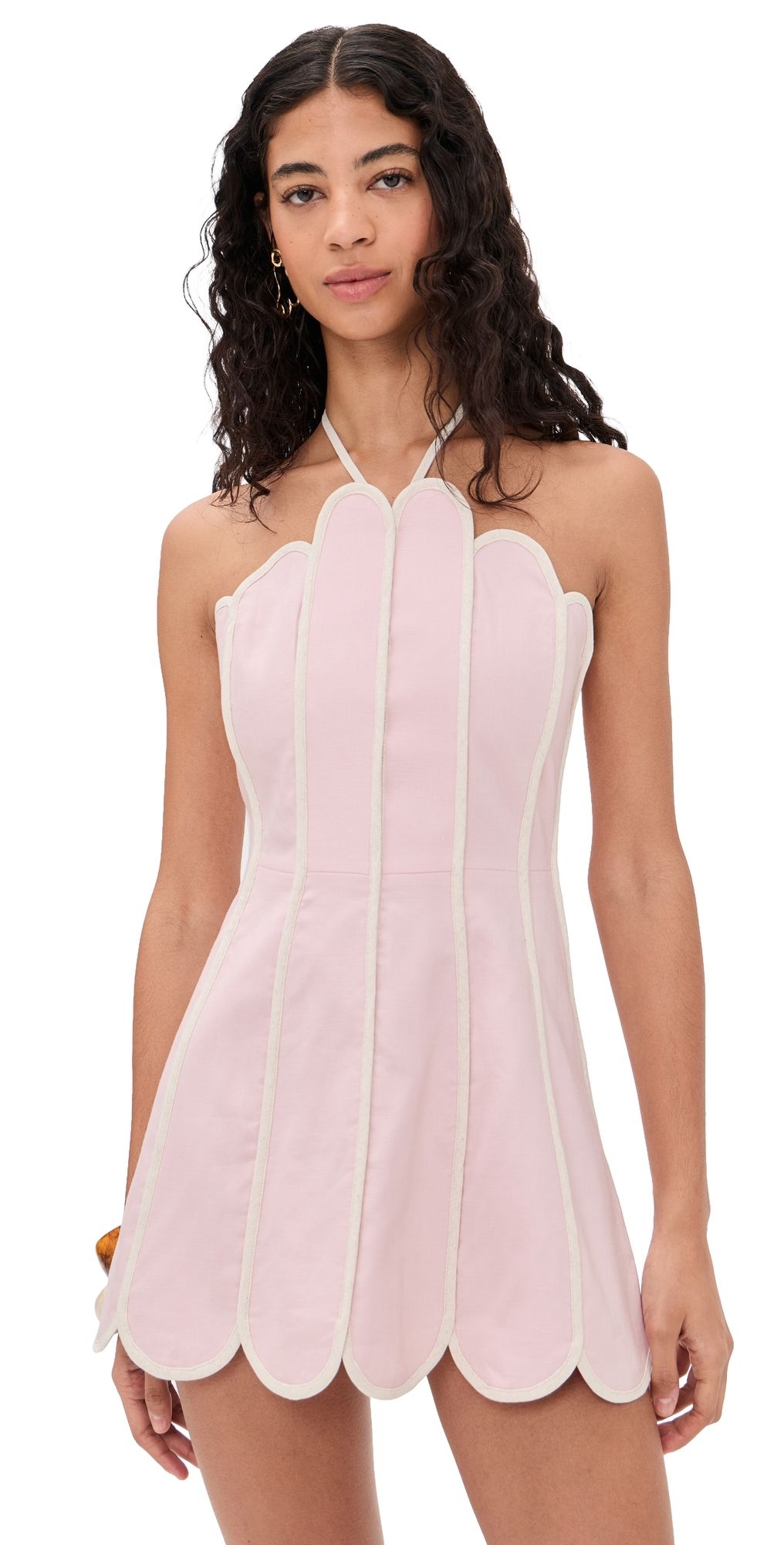 Azulu Lenny Linen Dress Ballet Pink S