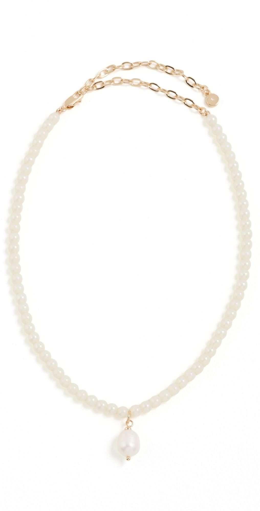 Ettika Pearlescent Beaded Necklace White One Size