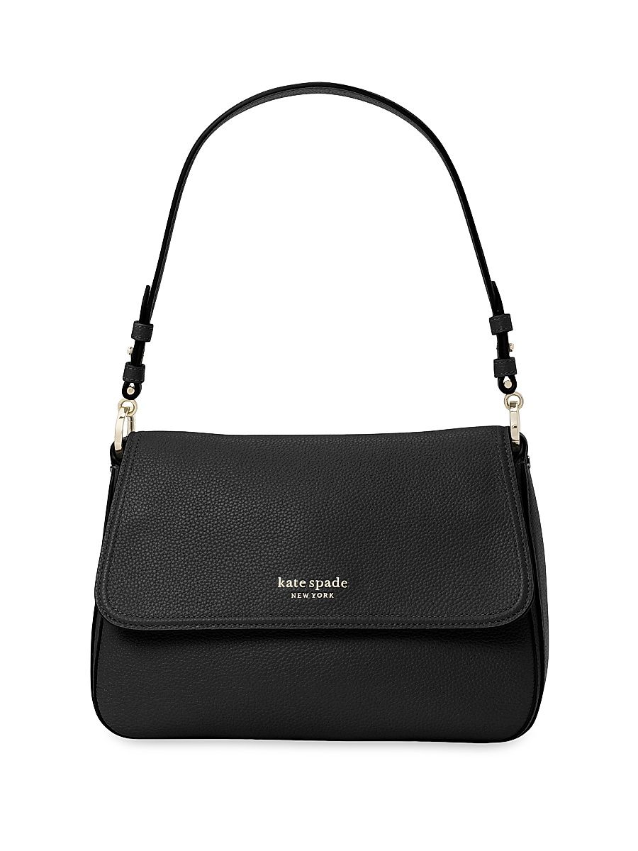 Women's Hudson Convertible Leather Shoulder Bag - Black