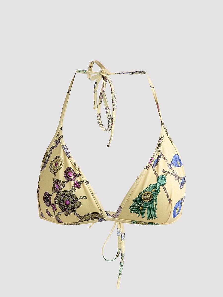 Women's Broken Jewels Printed Swim Top - Size XS