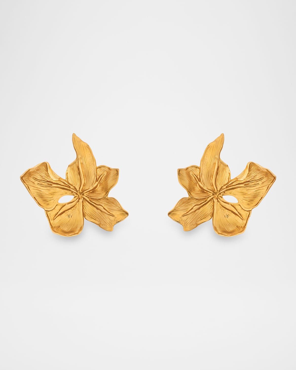 Cyclamen Small Stud Earrings, Gold