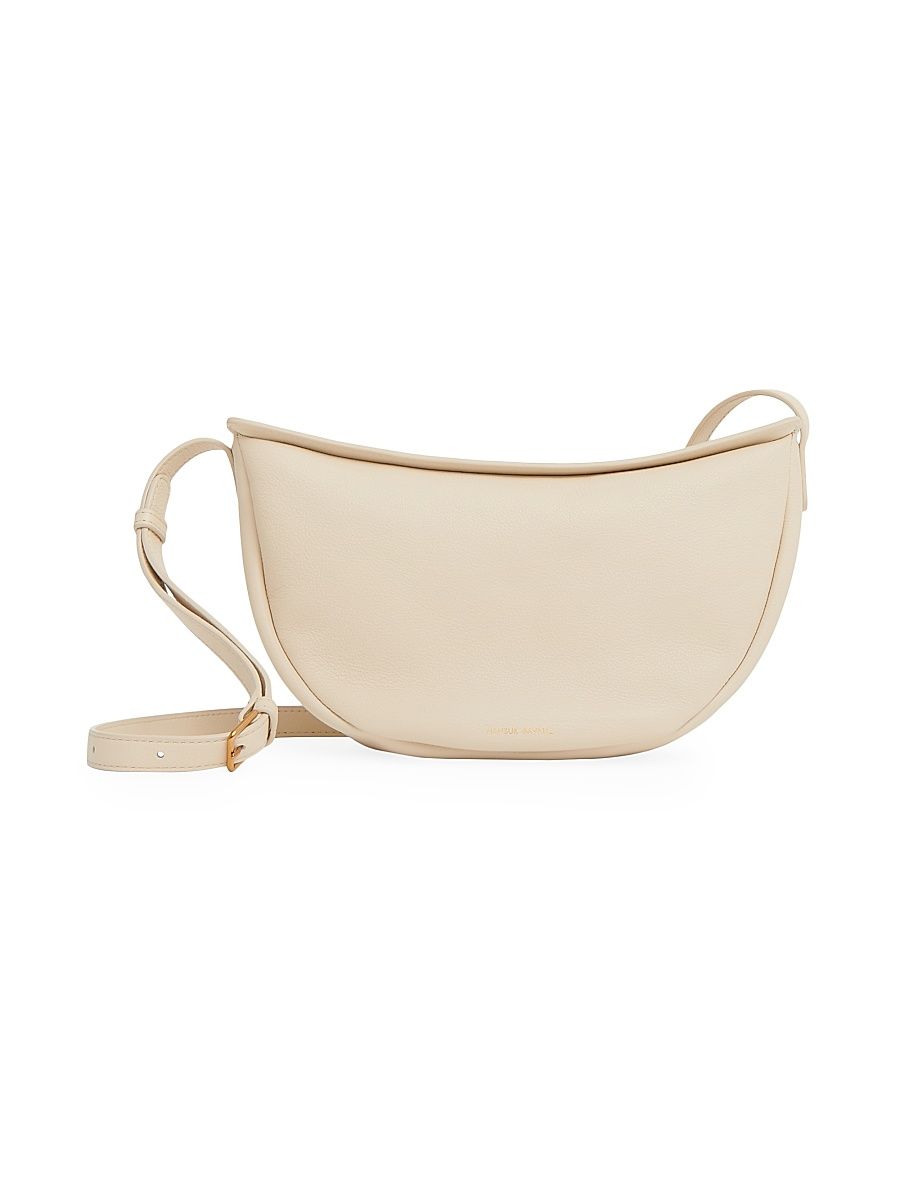 Women's Moon Leather Sling Bag - Avorio