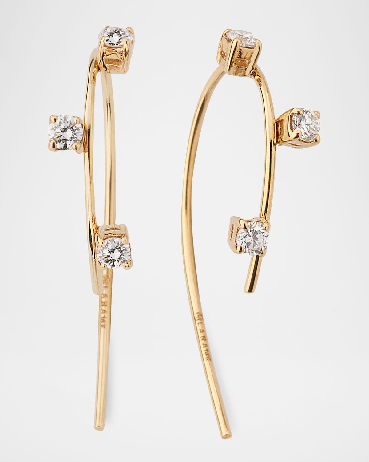 14K Gold Mini Solo Hooked On Hoop Earrings