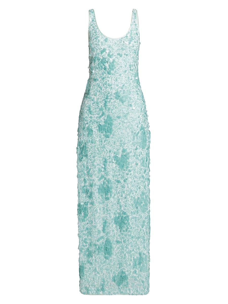 Women's Bex Paillette Tank Maxi Dress - Seafoam - Size 12