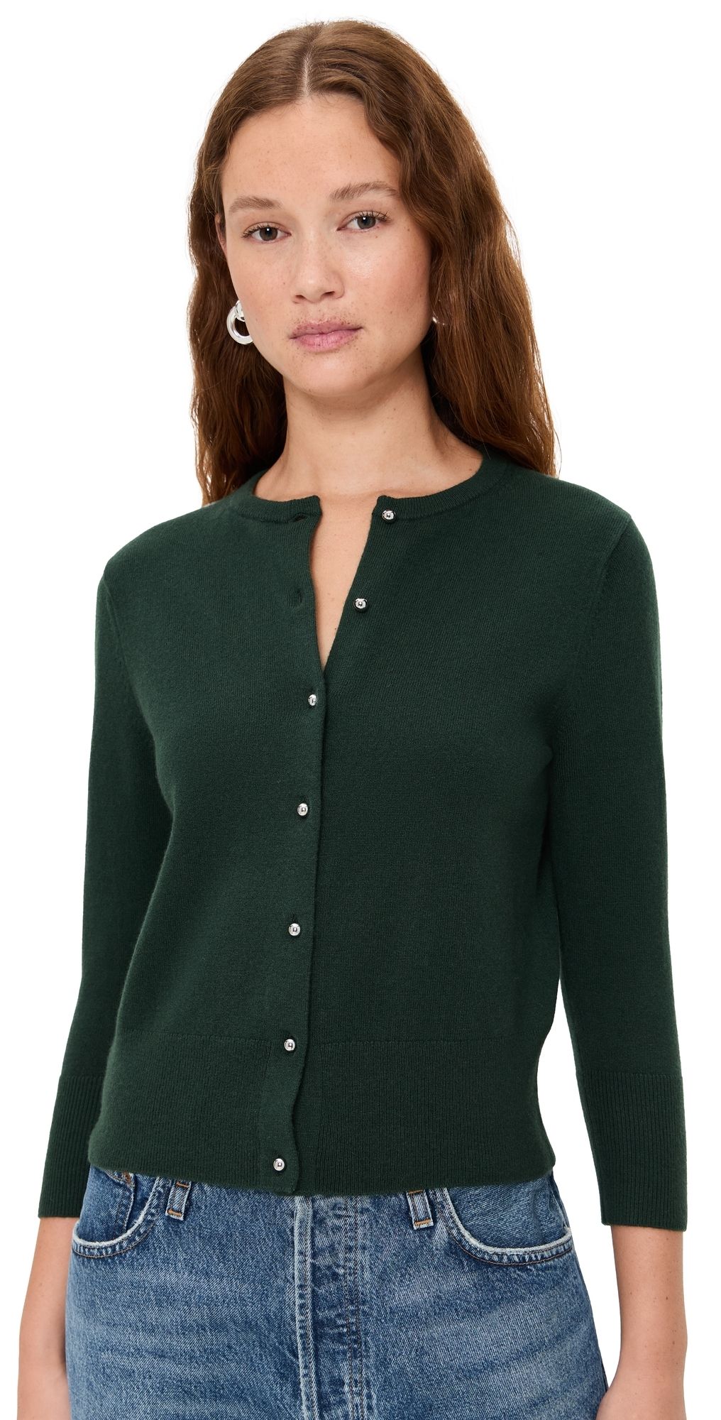 Vince Metal Button Cardigan Black L