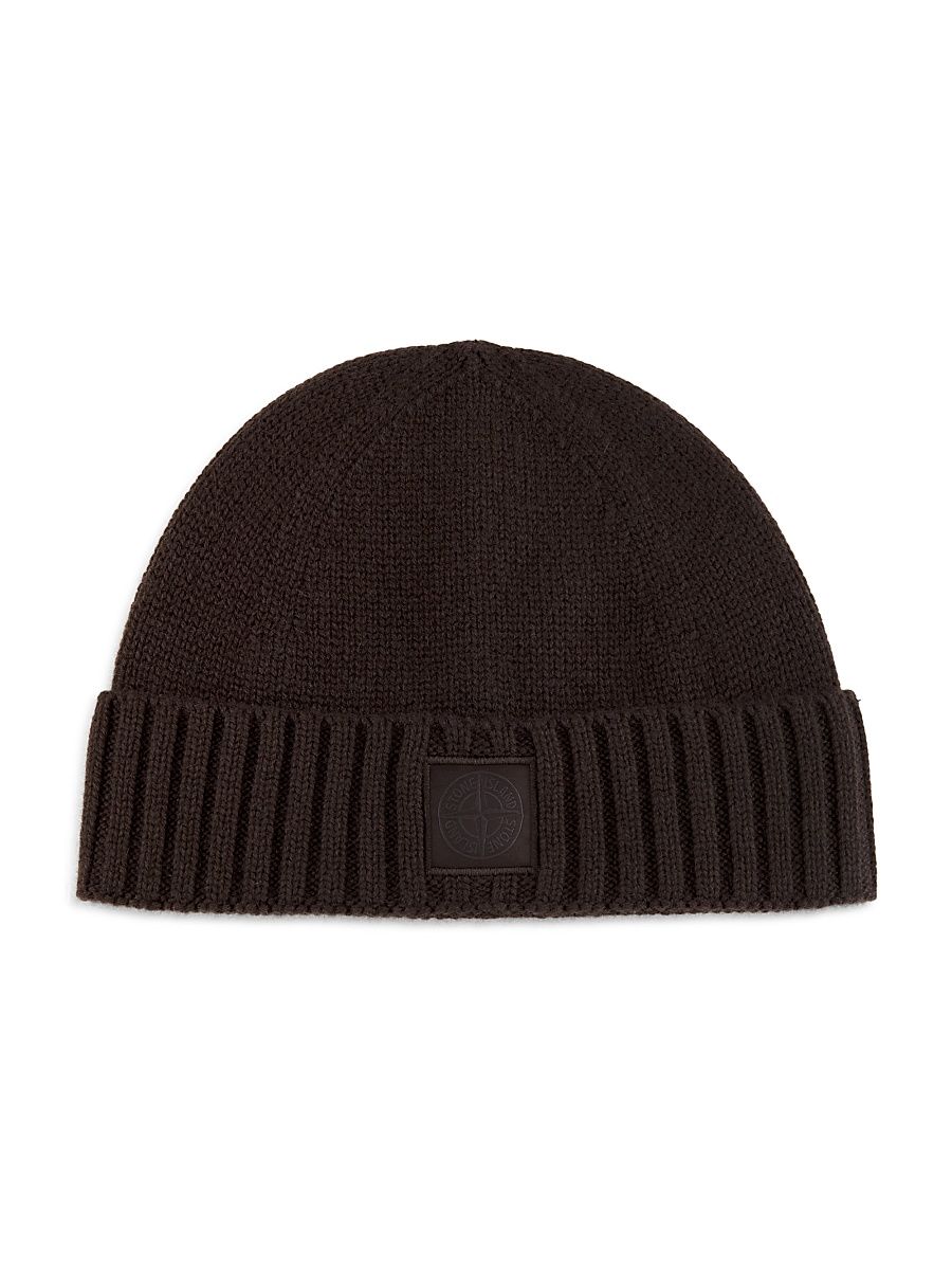 Men's Cashmere Knit Beanie - Dark Brown