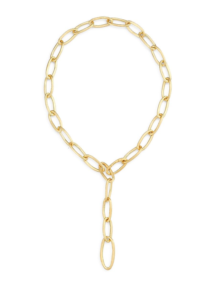 Women's Jaipur 18K Yellow Gold Convertible Oval-Link Lariat Chain Necklace - Yellow Gold