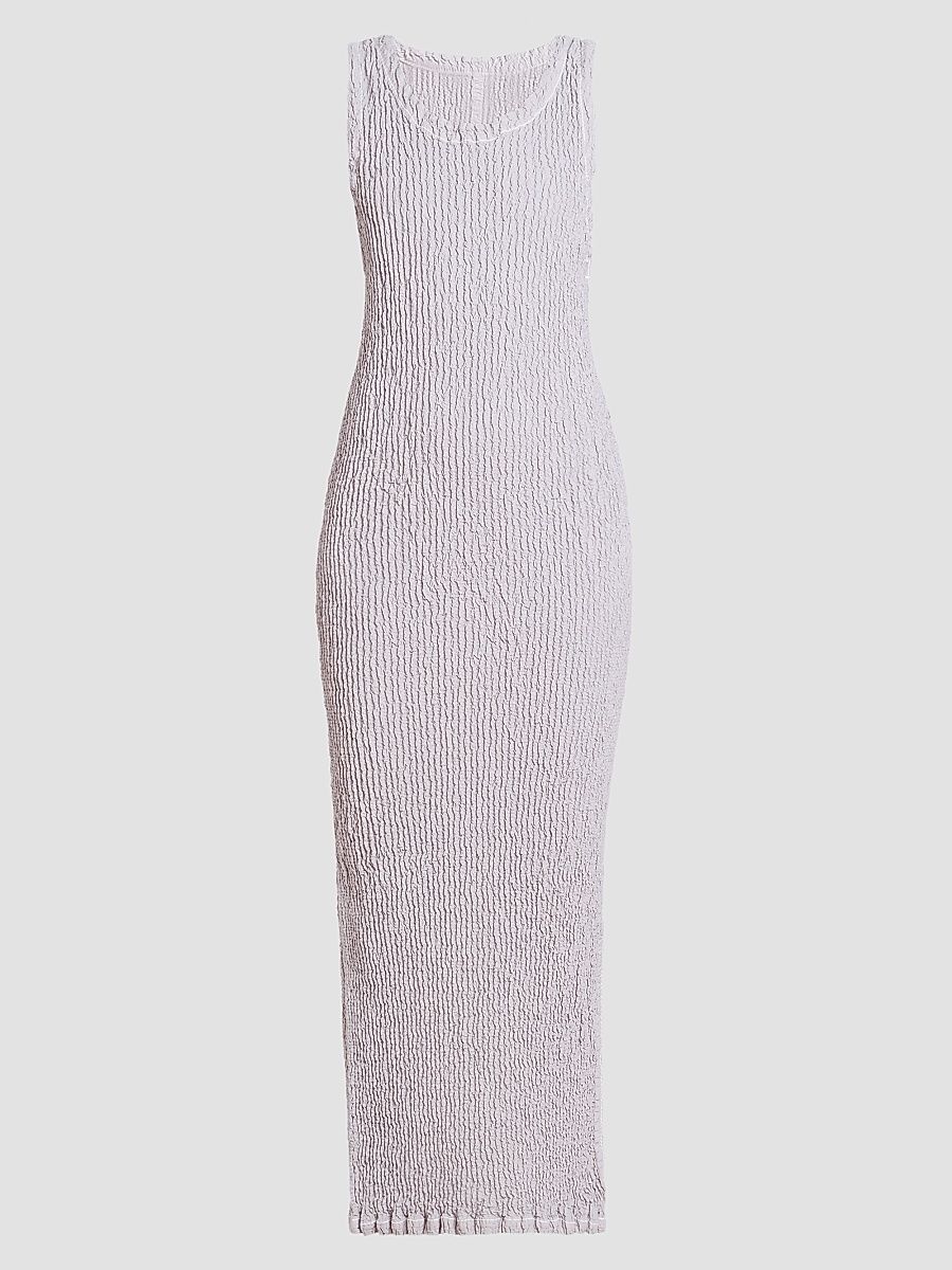 Women's Wavelet Ensemble Textured Sheath Maxi Dress - Light Gray - Size Small