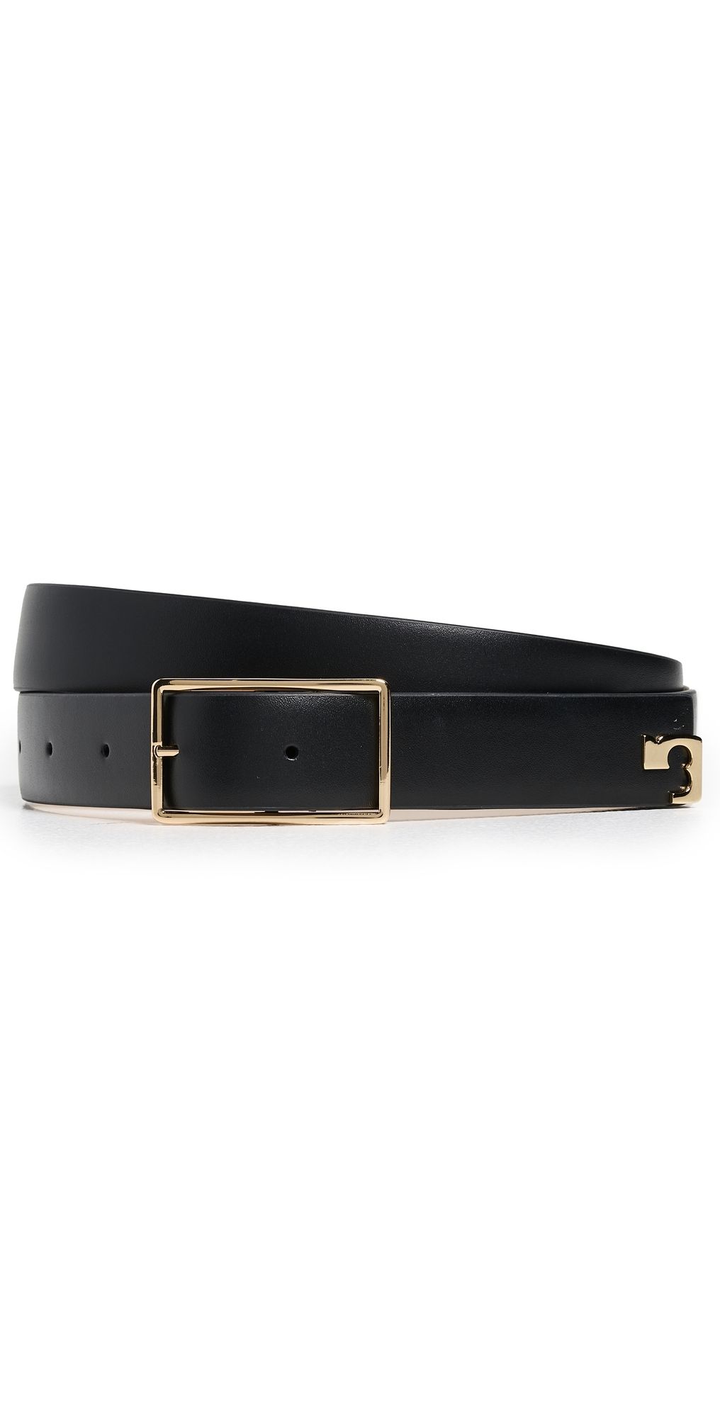 Tory Burch Gigi Belt Black / Gold L