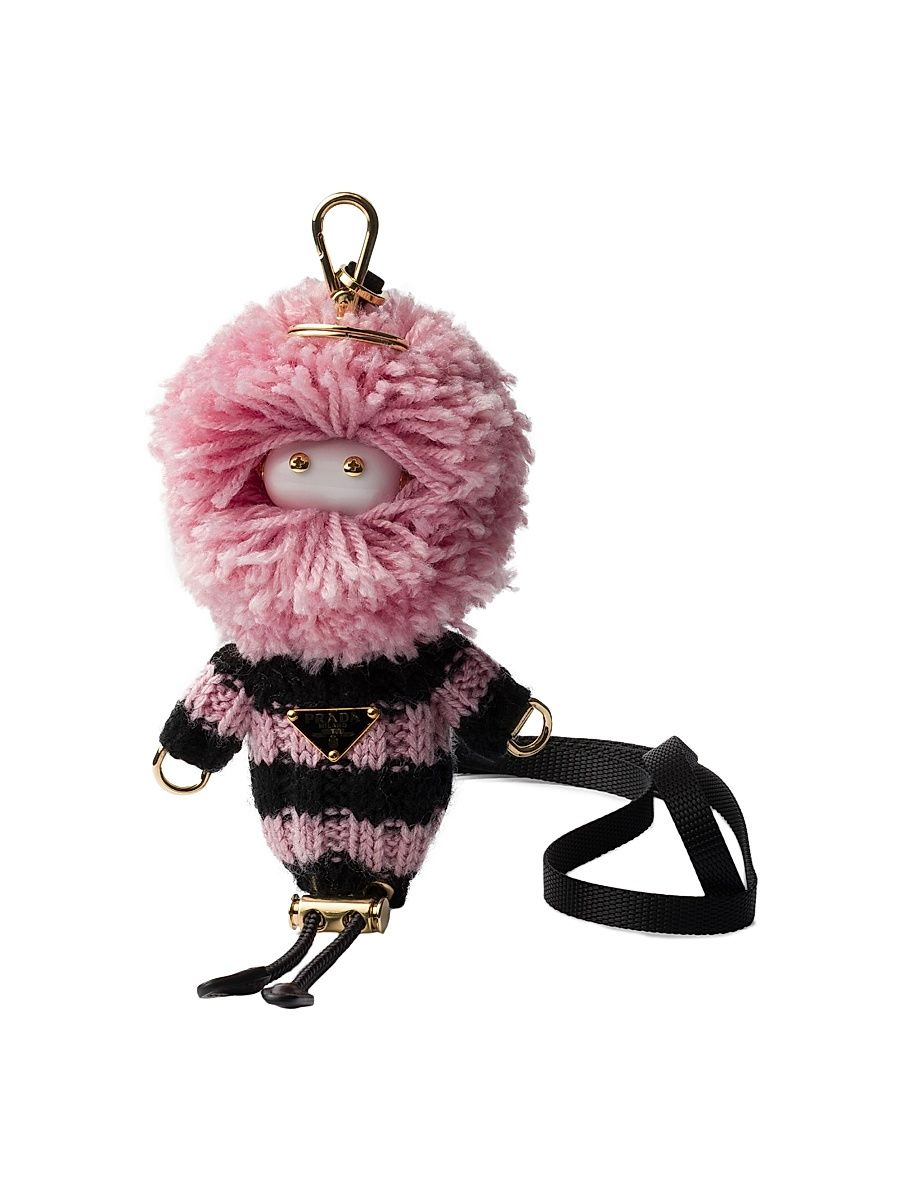 Women's Soft Robot Knit Bag Charm - Pink