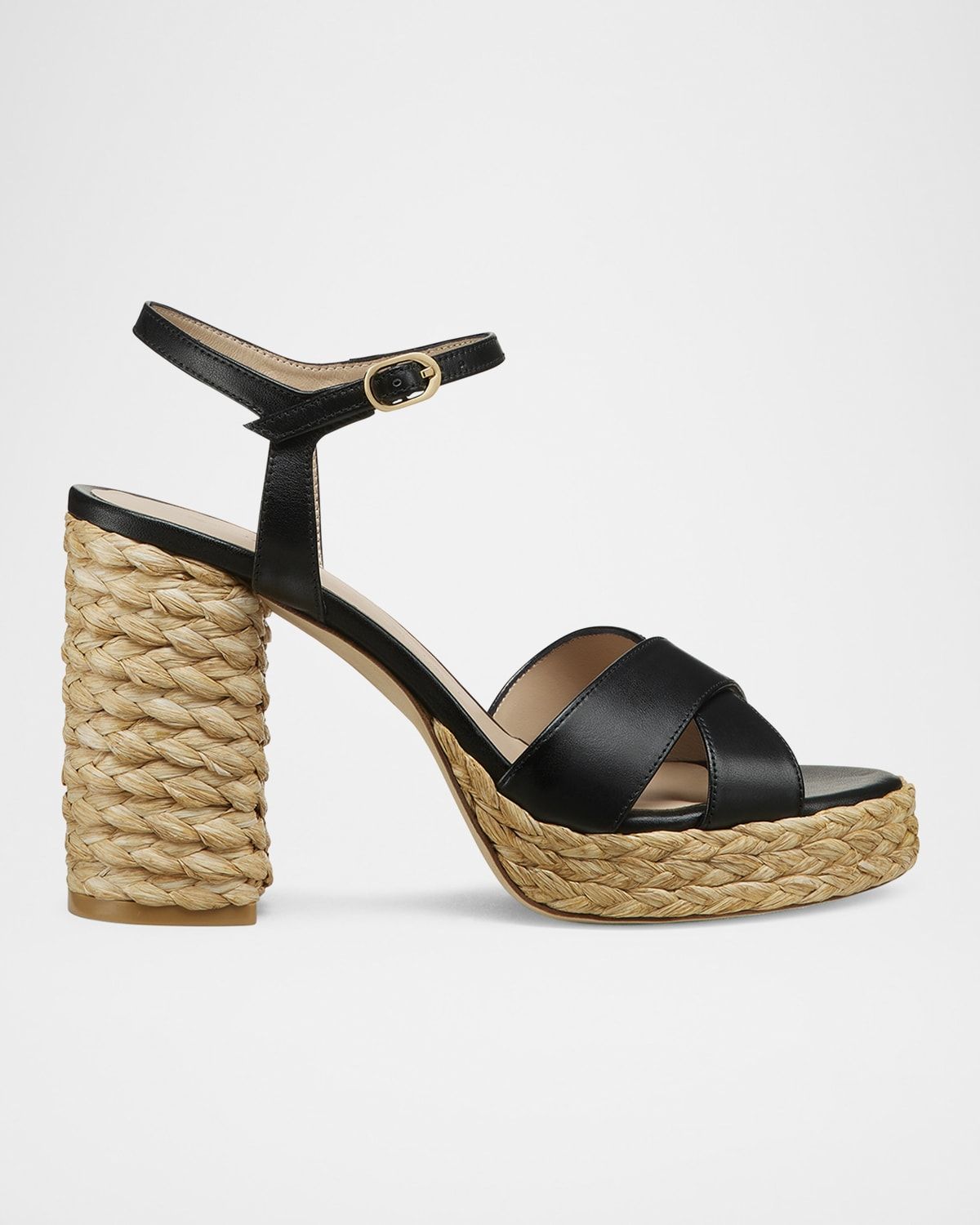 Dayna Leather Crisscross Platform Sandals