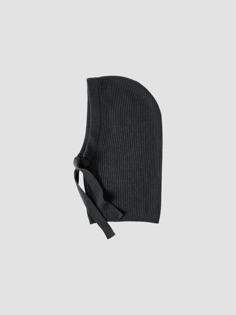 Brunello Cucinelli Women's Cashmere English Rib Knit Balaclava - Stone Grey - Size Small