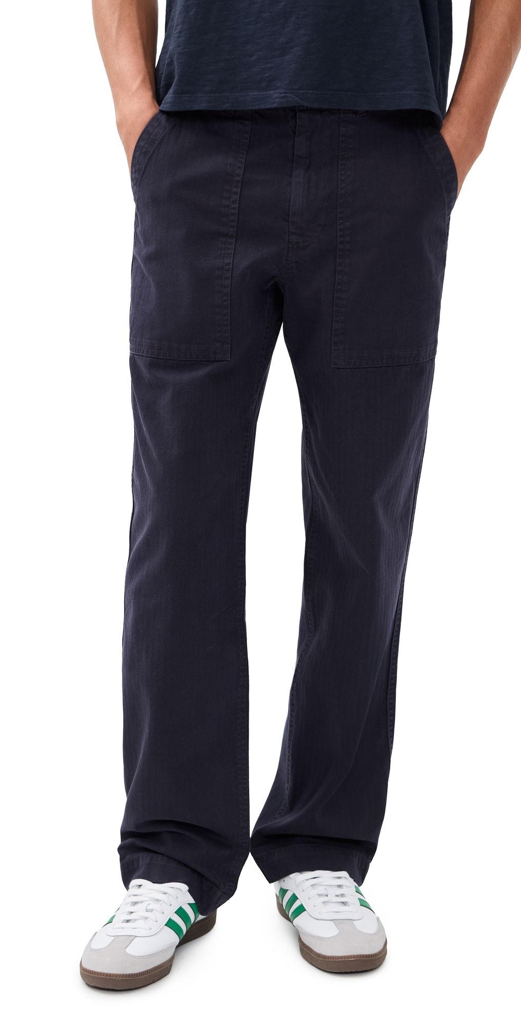 Alex Mill Field Pants In Herringbone Navy 32