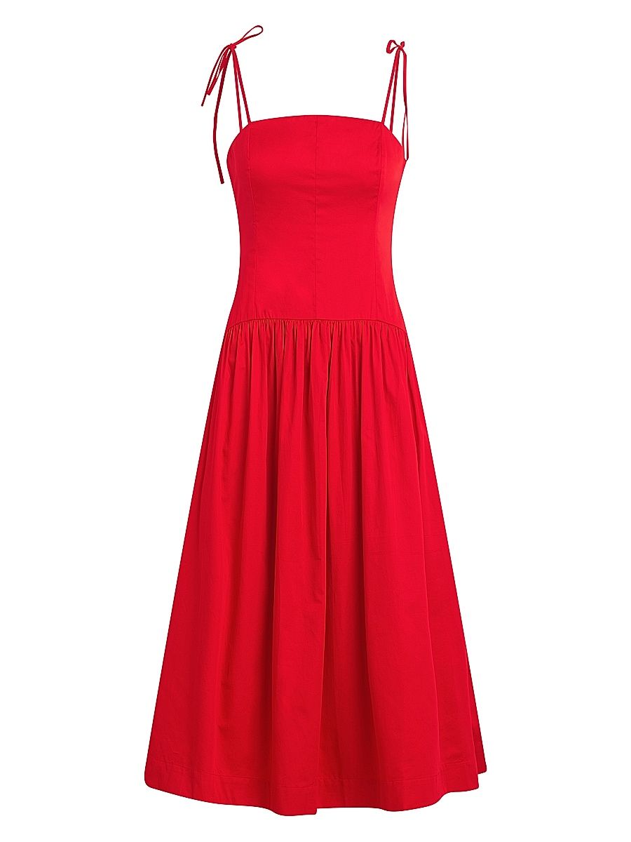 Women's The Mara Midi Dress - Cherry Red - Size XS