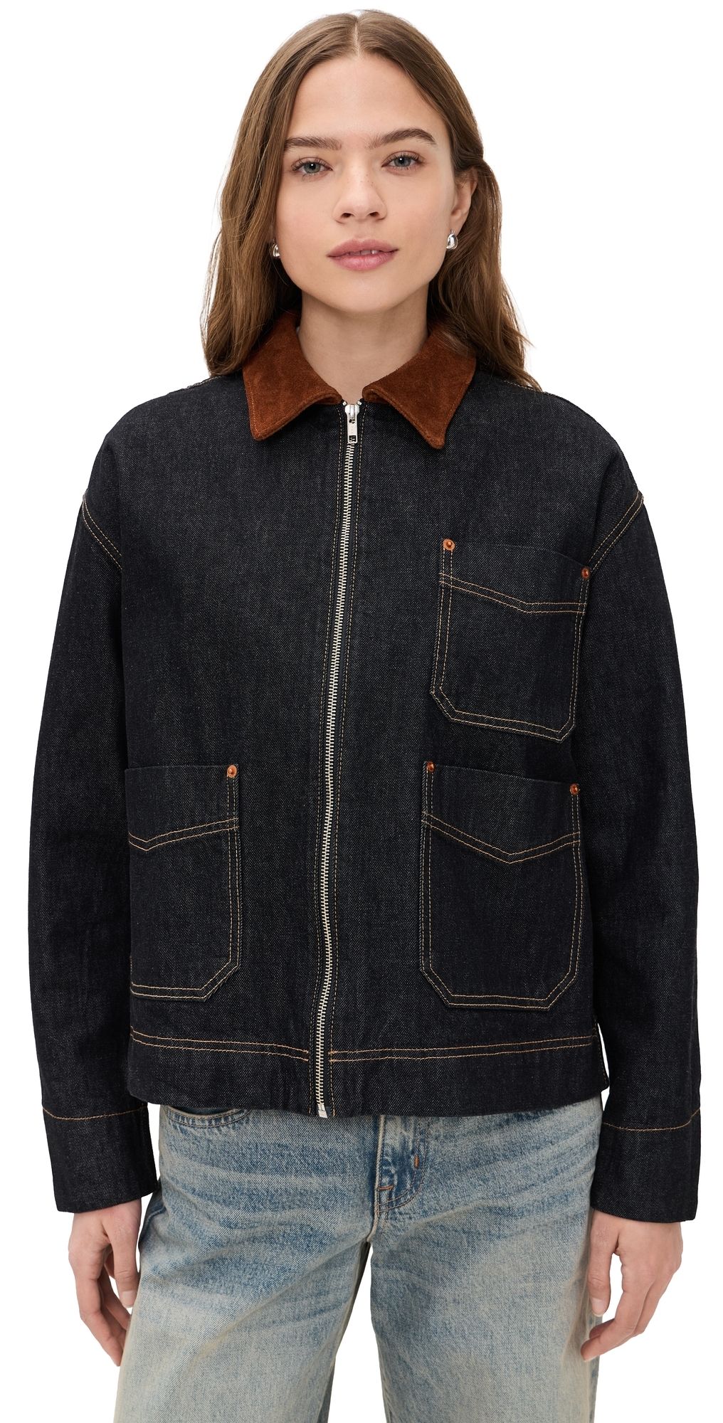 SLVRLAKE Casey Square Worker Jacket Empty Sky XL