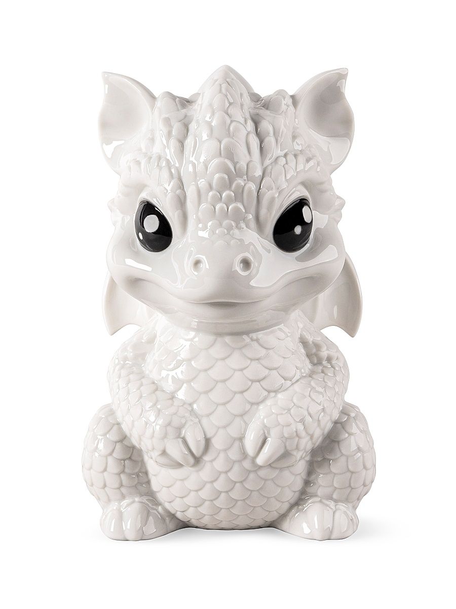 Baby Dragon Figurine - White