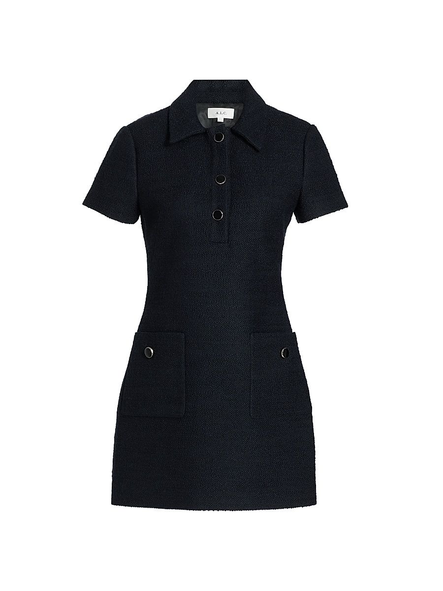 Women's Marcie Bouclé Minidress - Deep Navy - Size 14
