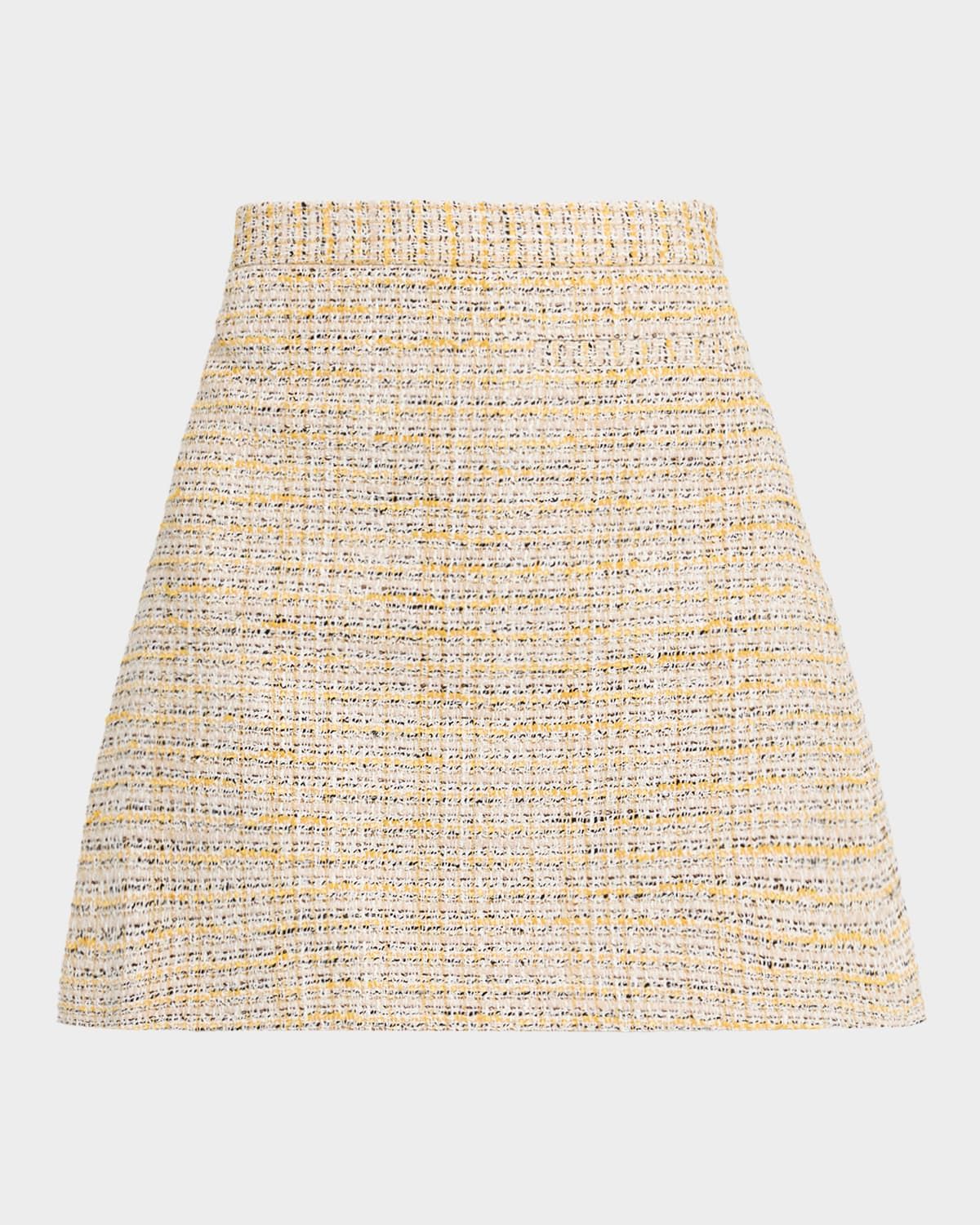 A-Line Tweed Mini Skirt