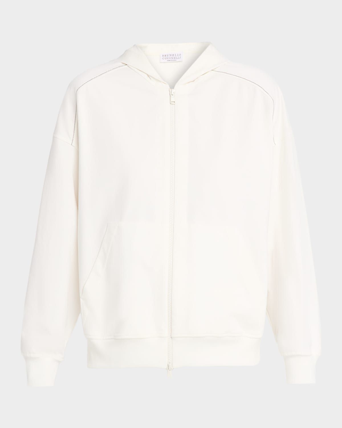 Monili-Trim Light Fleece Zip Hoodie