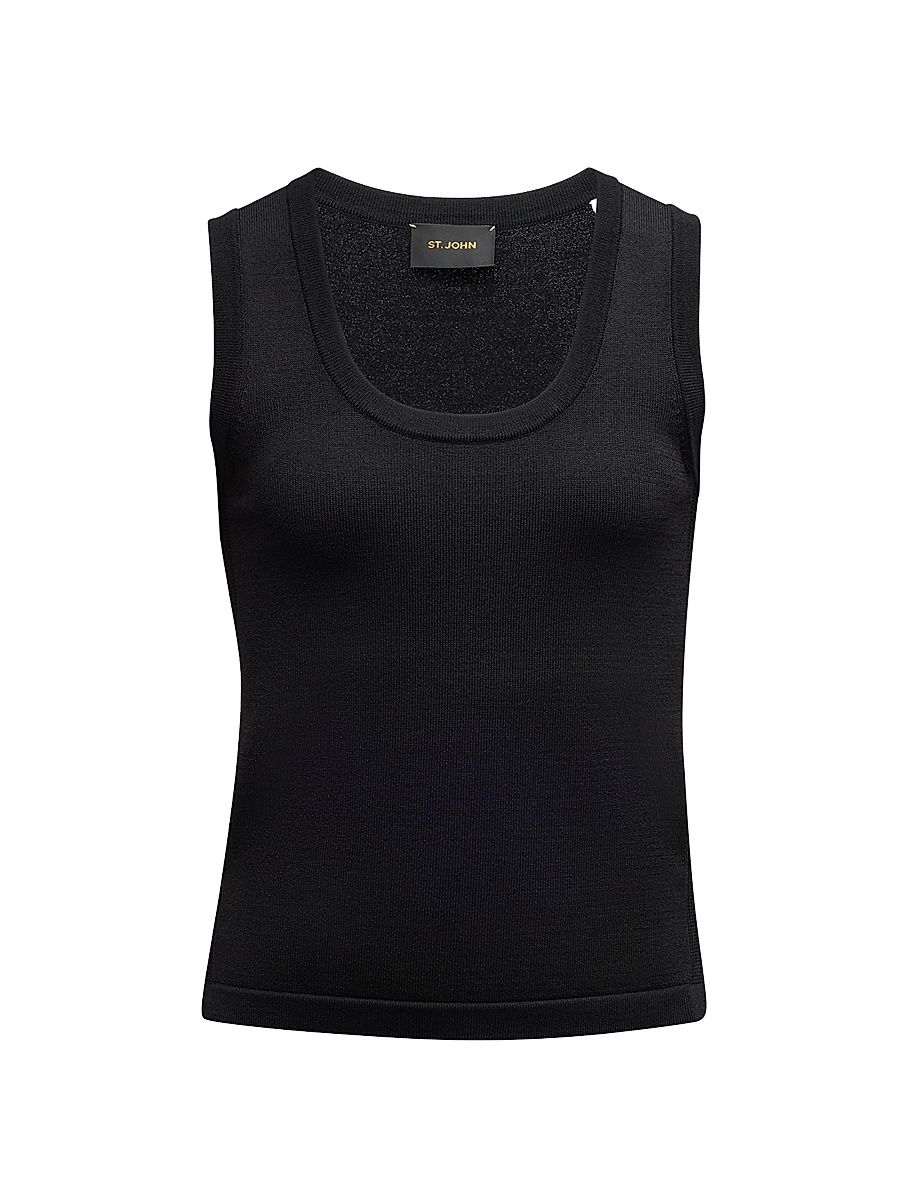 Women's U-Neck Tank - Black - Size XS