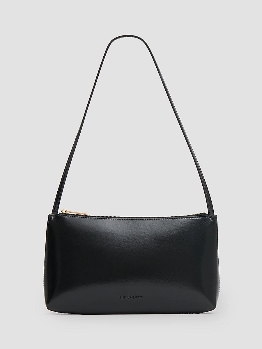 Women's Gaia Leather Shoulder Bag - Black Flamma