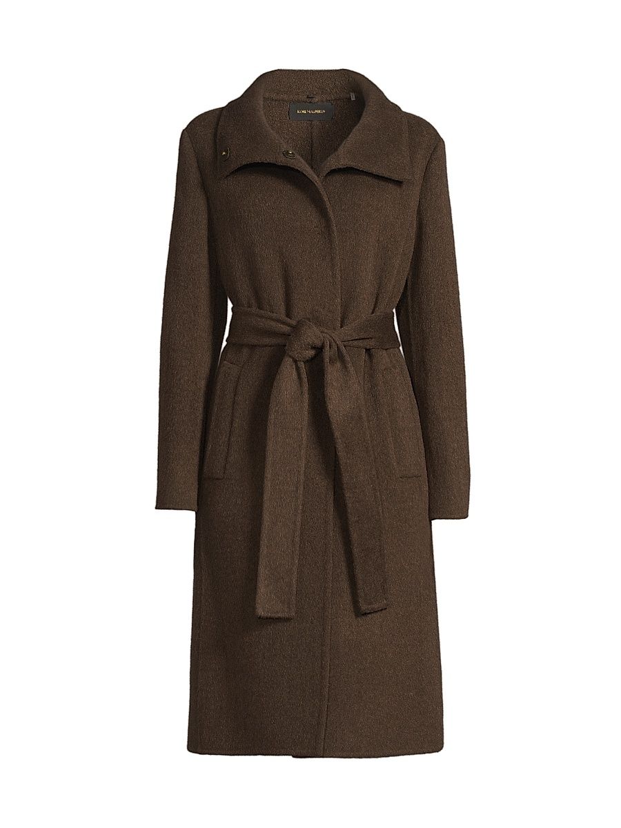 Women's Muraca Double-Faced Tie-Waist Coat - Mocha - Size XL