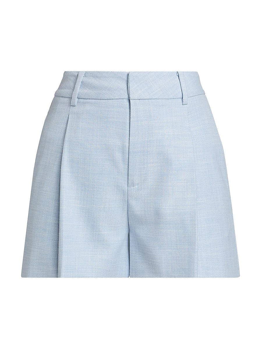 Women's Sena Chambray Suiting Shorts - Chambray Blue - Size 14